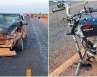 Homem morre após colisão violenta entre moto e carro em município do Piauí