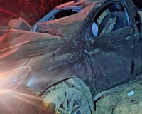 Motorista capota Hilux na PI-110 em Batalha