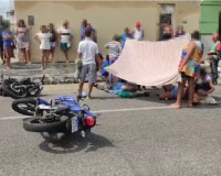 Colisão entre motocicletas deixa três pessoas feridas no litoral do Piauí