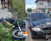 Homem morre em acidente fatal entre carro e moto no litoral do Piauí