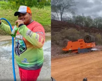 Cearense morre após tombamento de rolo compactador durante obra no Piauí