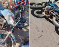 Colisão entre motocicletas deixa dois feridos