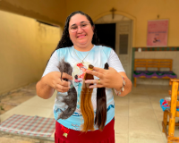 Doação de mechas em Piripiri ajuda na confecção de perucas para pacientes em tratamento oncológico