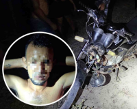 Força Tática prende homem acusado de furtar moto
