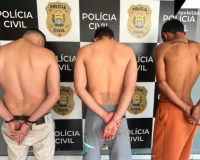 Três homens são presos durante operação policial