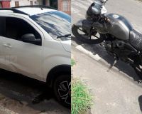 Motociclista embriagado provoca acidente no centro de Piripiri e é preso pela Polícia Militar