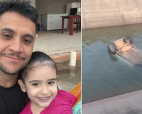 Pai e filha são achados mortos em carro submerso em canal no Ceará