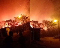 Moradores vivem momentos de pânico durante grande incêndio em Batalha (PI)
