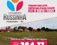 LOTEAMENTO RUSSINHA: terrenos prontos para construir