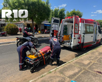 Mulher de 62 anos fica ferida após cair de moto em avenida de Piripiri