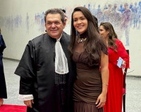 Procuradora-geral Nathana Vieira participa da posse do ministro Carlos Brandão no STJ