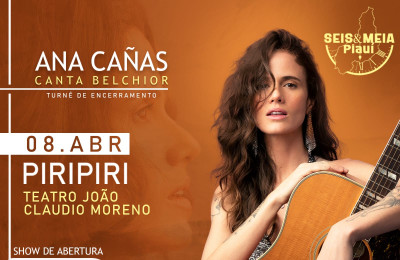 Ana Cañas se apresentará na próxima segunda-feira (8) em Piripiri