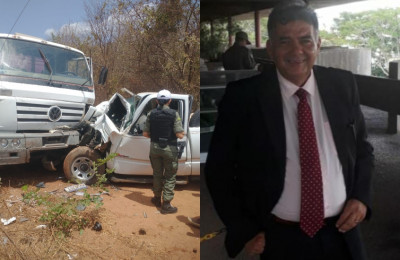 Grave colisão entre carro e caminhão mata o irmão de Irmão de Valdeci Cavalcante no Piauí