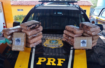 Em Piripiri, PRF apreende 21,85 kg de skunk e prende homem por tráfico de drogas
