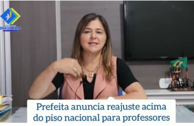 BRASILEIRA: Prefeita Carmen Gean reajusta salário do professor acima da média nacional