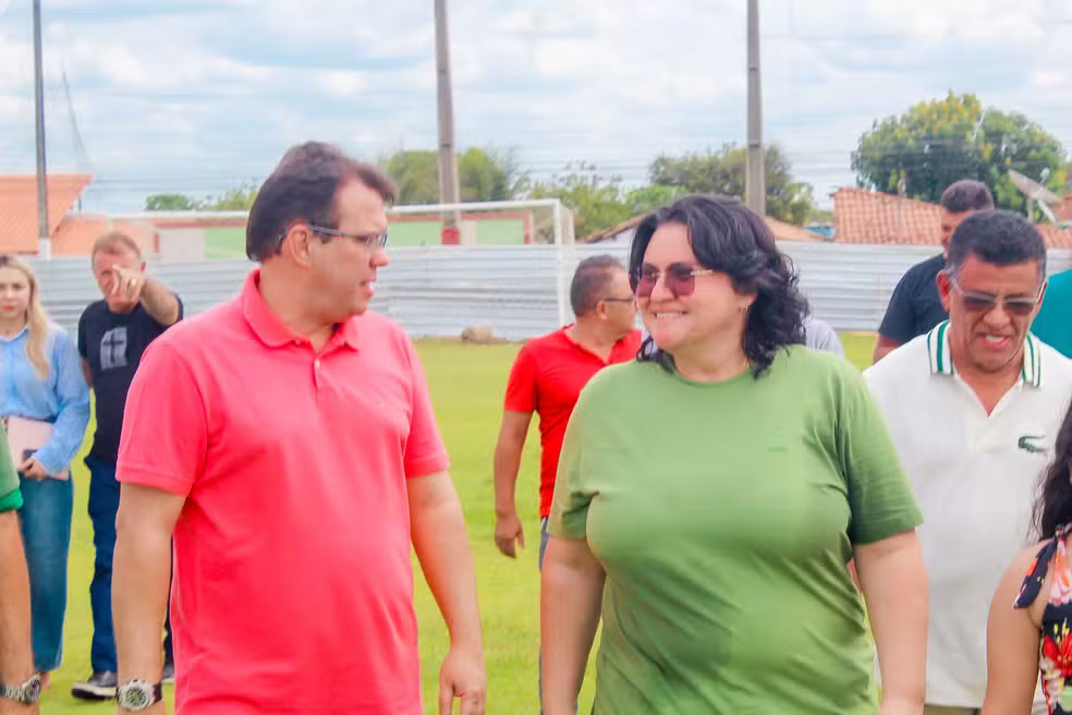 Vistoria da FFP à Arena Ytacoatiara, em Piripiri — Foto: Sávio Ryan